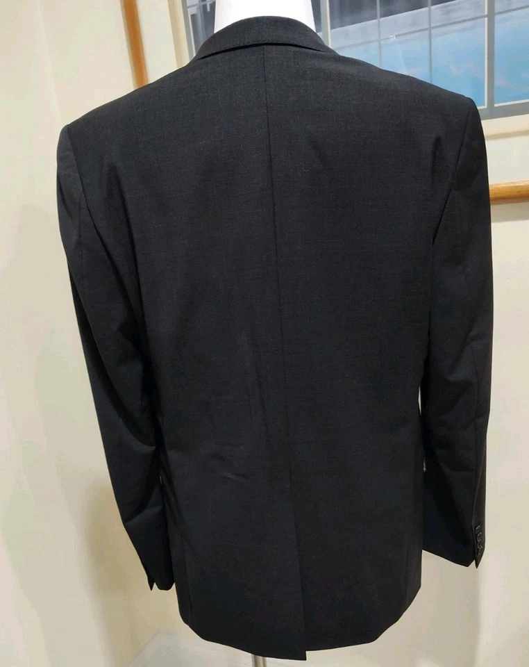 Traje Brooks Bros Explorer Regent Fit para hombre 42L 34 gris carbón mezcla de lana liso Foto 3 de 4