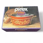 NEW Vtg 1978 Pyrex Designer 2.5QT Covered Casserole Rattan Cradle 4278 Dynasty