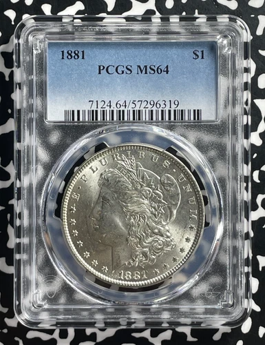 1881 U.S. $1 Morgan Dollar PCGS MS64 Lot#G611 Silver! Choice UNC!