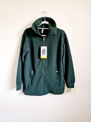 Mondetta Damen Full Zip Longline Jacke Active Ribbed Grün Größe S