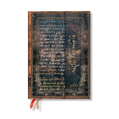Paperblanks 2025 Weekly Planner Michelangelo, Handwriting Embellished Manuscript