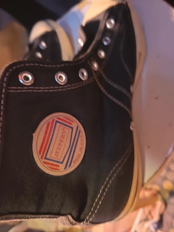 Vintage 1950s 60s Sears Jeepers High Top Canvas Sneakers 9.5 Converse  Uniroyal - Image 4 of 4