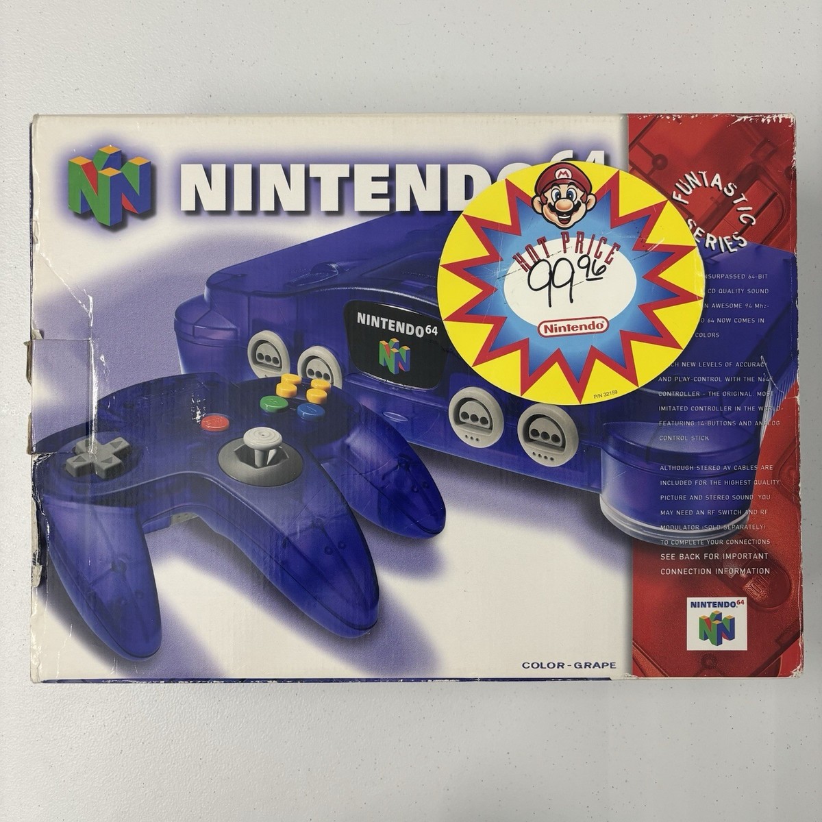 Nintendo 64 N64 Funtastic Grape Purple Clear Console System
