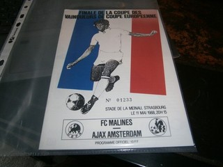 FC MALINES (MECHELEN) V AJAX 1988 ECWC FINAL