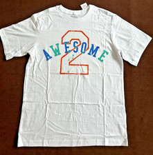 The Children's Place Boys 14 XL Tee T Shirt New with Tags White "2 Awesome"