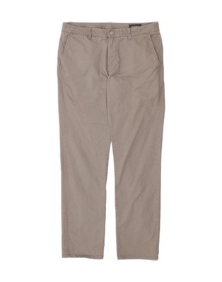 BONOBOS Herren Straight Chino Hose W34 L32 Grau Baumwolle XF18