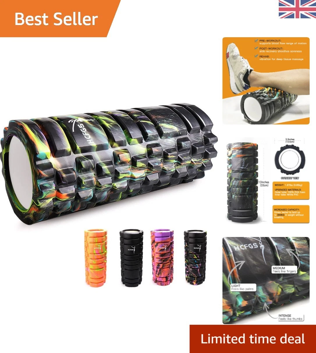 Portable 13" EVA Foam Roller - Ideal for Deep Tissue Muscle Therapy & Recovery