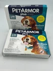 (2)  PetArmor Plus Flea & Tick for Dogs 23-44 lbs 6 Total Vials Free Shipping