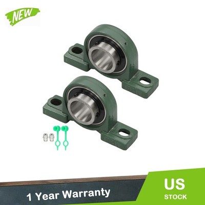 2 PCS UCP 210-32 Pillow Block Bearing 2'' Bore Self Aligning 2 Bolt