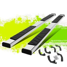 5" Flat Style Polish Step Bars Running Boards for Toyota Tacoma Crew Cab 05-22