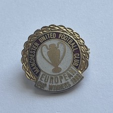Manchester United Football Club Metal Badge. European Cup Winners 1968. 