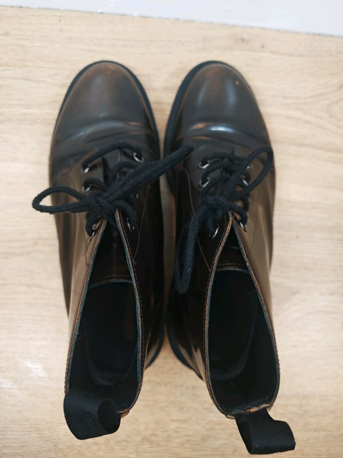 ​Dr Doc Martens Emmeline 5-Eye Boots UK 8 EU 42 Brown Rub-Off Leather Womens image 7