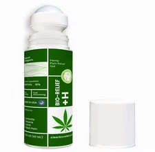 BIO-RELIEF Fast-Acting Hemp Pain Relief Roll On - Highly Effective, Cool  Top...