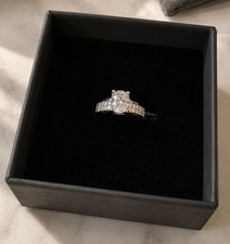 Eden Carat 2ct Moissanite Ring D VVS1 Oval Solitaire 925 Silver TEST PASS + GRA