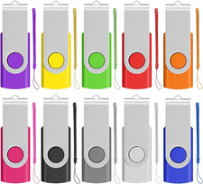 EASTBULL Memory Stick 2GB USB 10Pack, USB 2.0 Thumb Flash Drives Swivel Design P