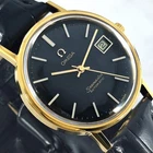 OMEGA SEAMASTER AUTOMATIC 23 JEWELS CAL.1012 GOLD PLATED BLACK DIAL MEN'S WATCH