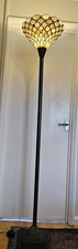Tall Tiffany style stained glass torchiere Floor Lamp