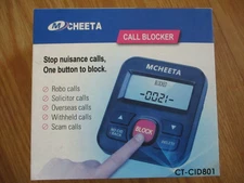 Mcheeta Call Blocker Device CT-CID801 For Landline Phones Stop Nuisance Calls