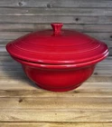 Fiesta Scarlet Red Casserole Bowl With Lid 2 Qt