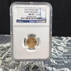 2012  $5 Gold American Eagle 1/10 oz NGC Early Releases MS70