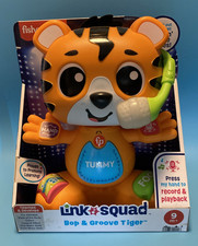 Fisher-Price Link Squad Bop Groove Tiger Baby Learning Toy with Music Lights