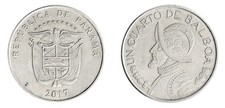 Panama 1/4 Balboa, 1996-2019, KM #128, XF-Extremely Fine