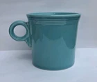 Fiesta TURQUOISE Coffee Tea Mug Cup Homer Laughlin USA Fiestaware O Ring 1980's