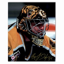 Byron Dafoe Autographed Boston Bruins Close Up 8x10 Photo
