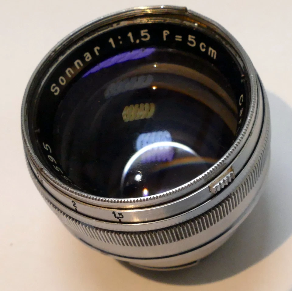 Contax Carl Zeiss Sonnar 5cm F/1.5 Lens SN  1866696 made in 1936 - Image 3 of 4