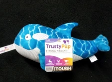 Dog Toy Whale Strong N Silent Squeaker  Tough Durable Trustypup NEW Chew Guard