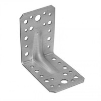Schwerlast-Winkelverbinder Mit Sicke 90X90X65Mm Verzinkt Bauwinkel Steg