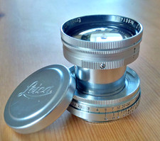 Leitz Wetzlar Summitar 5cm f/2 Collapsible Lens in Chrome + Front Cap (1951) LTM