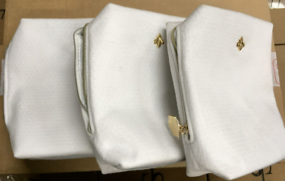 Lot of 3 Guerlain Luxury Cosmetic Pouch Bag By Guerlain 7 x 6.5 x