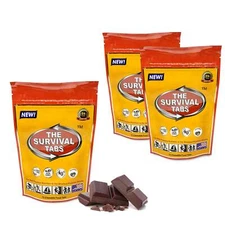 3 Pack of 12 tabs Survival Tabs - Emergency Food Supply - Chocolate