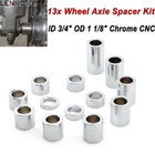 For Harley Chrome Wheel Axle Spacer Kit ID 3/4" OD 1 1/8" Dyna Road Glide King