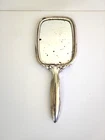 ALPACCA HOKA, Antique Silver Plated Hand Mirror, Art Deco, Germany 1900's, 11"