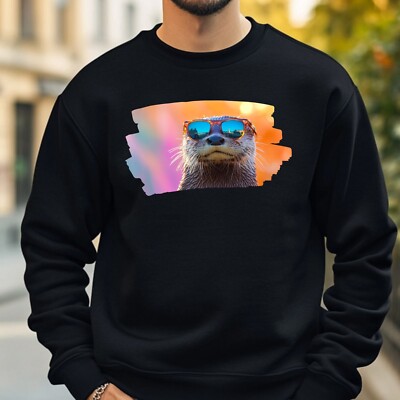 Otter mit Brille Sweatshirt Kuschelig und Perfekt für jeden Anlass S bis 4XL