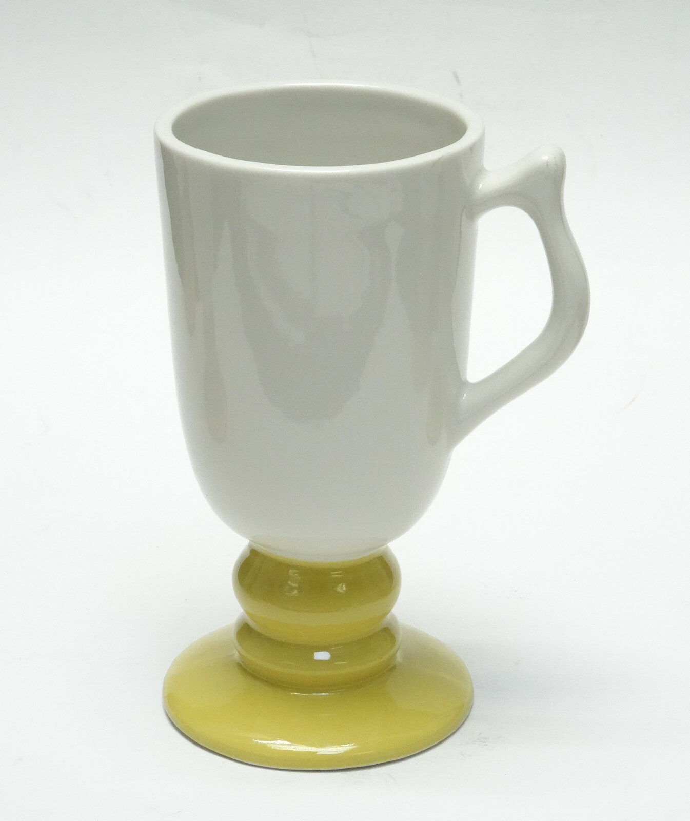 Set of 5 pcs HALL 1278 CERAMIC IRISH COFFEE MUG with YELLOW BASE ~ 6"