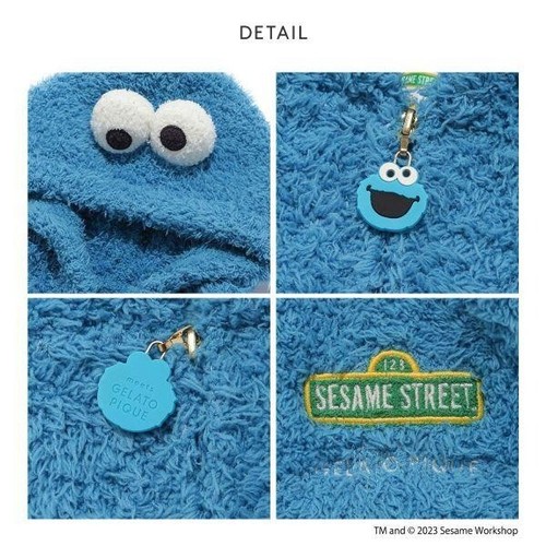 GELATO PIQUE × SESAME STREET Cookie Monster Baby Rompers Size 70 Brand New Blue - Picture 5 of 24
