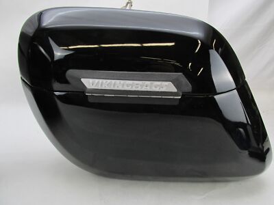 Viking Lamellar Raven Gloss Black Hard Locking Saddlebags