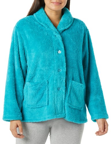 AmeriMark Fleece Bed Jacket Short Robe 