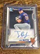 2021 Bowman Chrome Jose Butto 1st Chrome Prospect Auto Mets