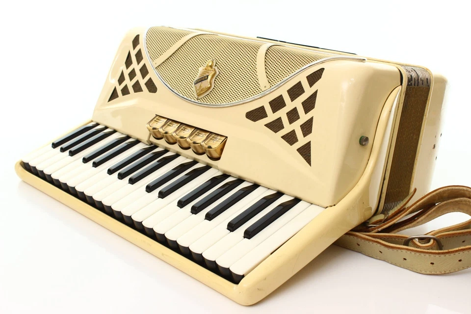 Acordeón Hohner Lucia II 80 bajo LMM acordeón fisarmónica + estuche sonido superior Foto 4 de 4