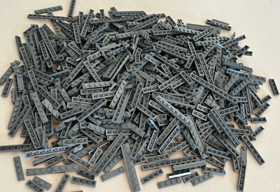 SHIPS FREE LEGO LOT (100) DARK BLUISH GRAY BIG PLATES 1X3 1X4 1X6 1X8 1X10 1x12