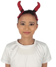 Women 5" Short Length Halloween Fancy Devil Horns Accessory Demon Costume Piece
