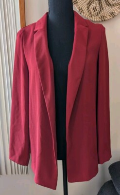 Women's Topshop NWT Size Rust Colored LS Blazer Jacket Open