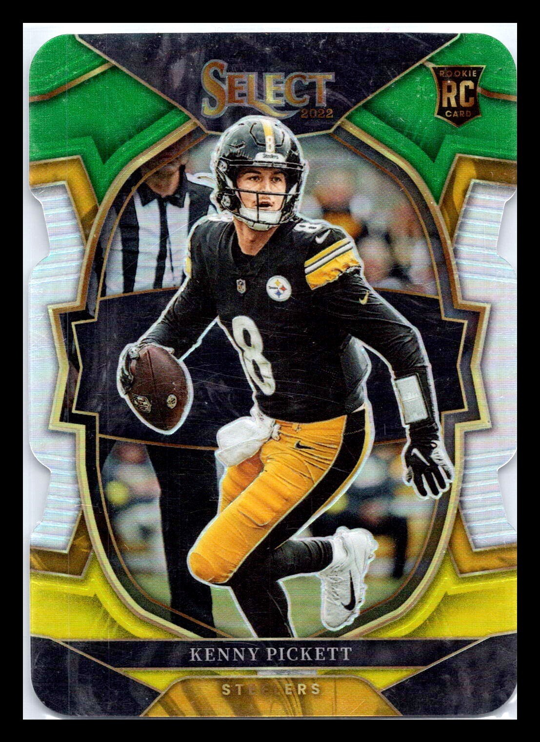 2022 Select Kenny Pickett Concourse RC #64 Die Cut Prizm Green Yellow Rookie
