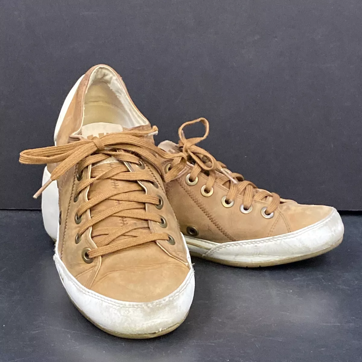 Helly Hansen 1877 Brown Leather Lace Up Athletic Casual Sneakers 9.5 Distressed