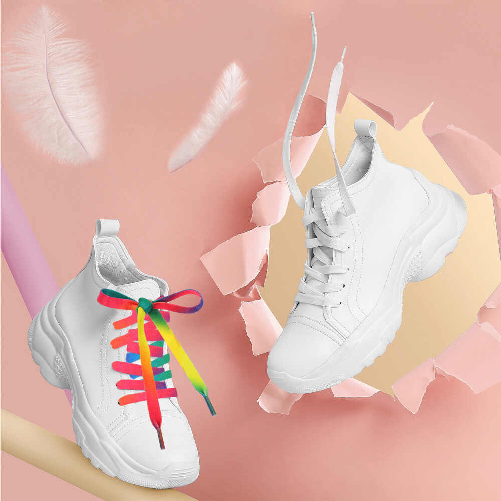 APL 10 paia di lacci per scarpe da ginnastica colorati per bambini