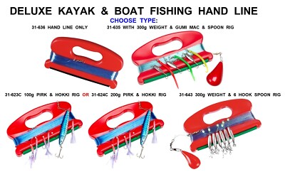 DELUXE HANDSCHNUR KAJAK BOOT MEERESANGELN KÖDER MAKRELE SEELACHS DORSCH PIRKS RIGS